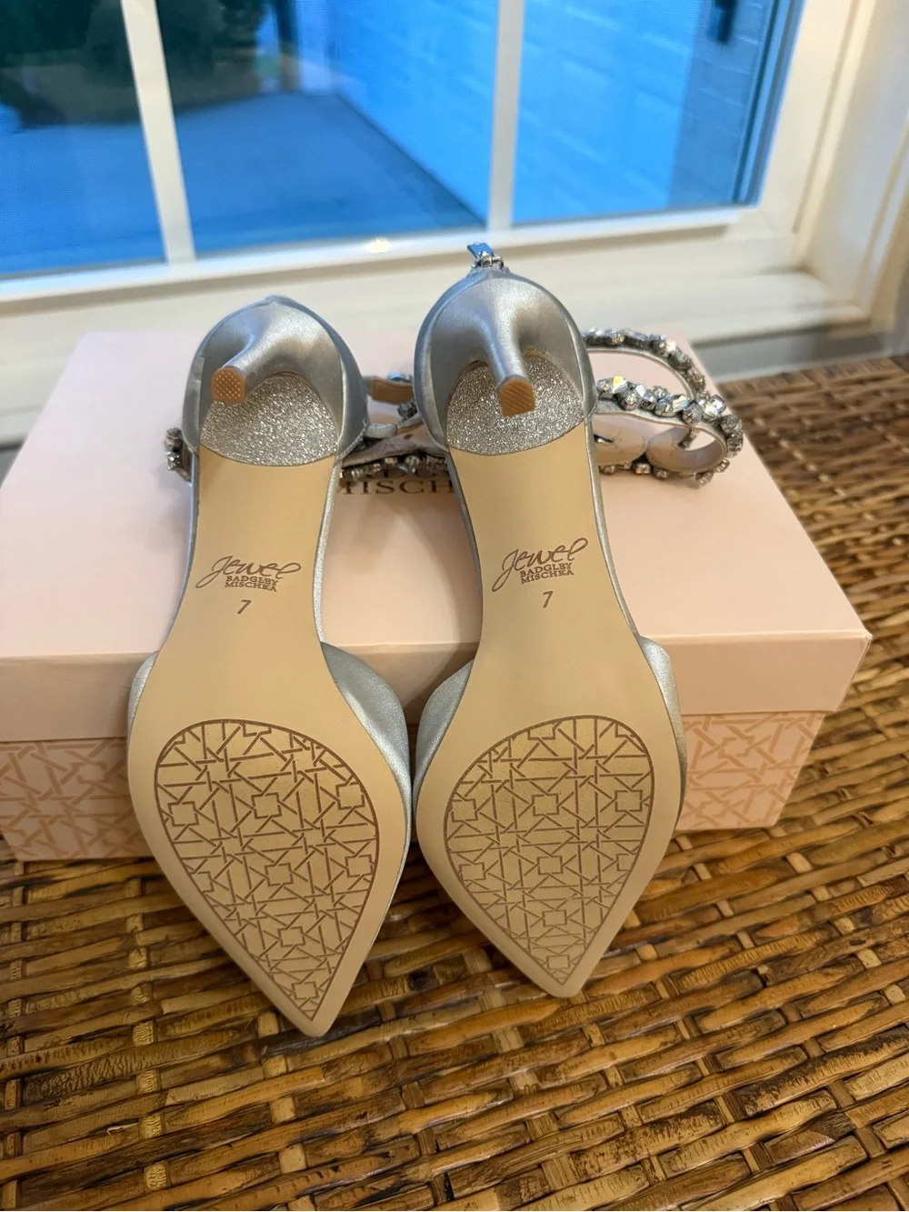 NIB Badgley Mischka Silver Jazmine - 7